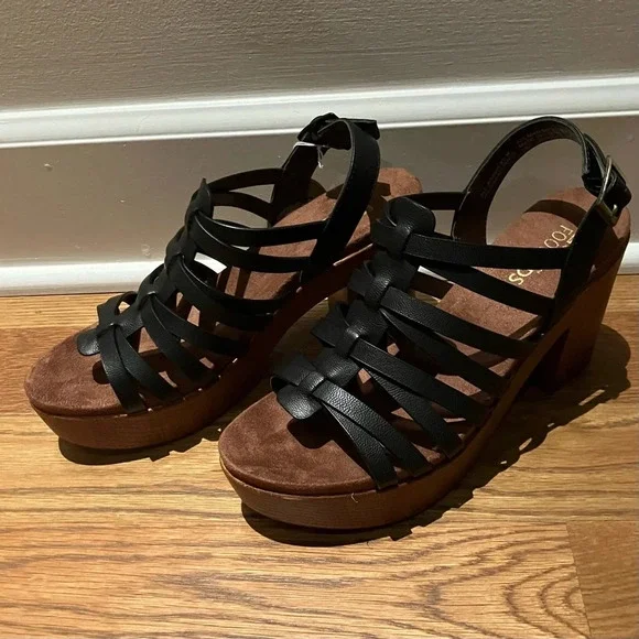 NWT WHITE MOUNTAIN Women's Black Alliance Cage Platform Clog High Heels 9.5 M - Picture 7 of 10